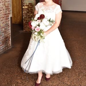Size 12 tea length wedding dress